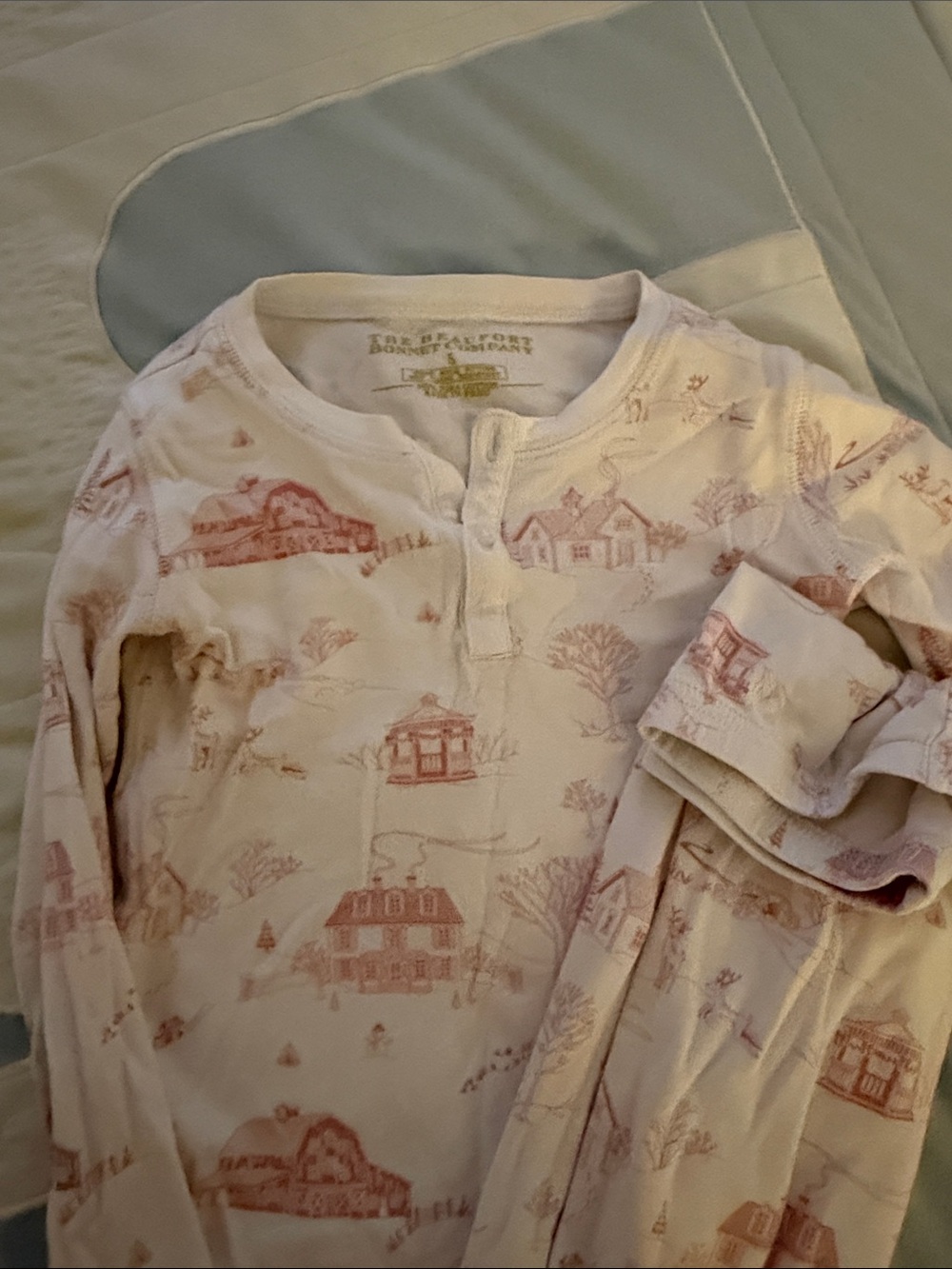 The Beaufort Bonnet Company Pink Cottage-Print Kids Pajama Set